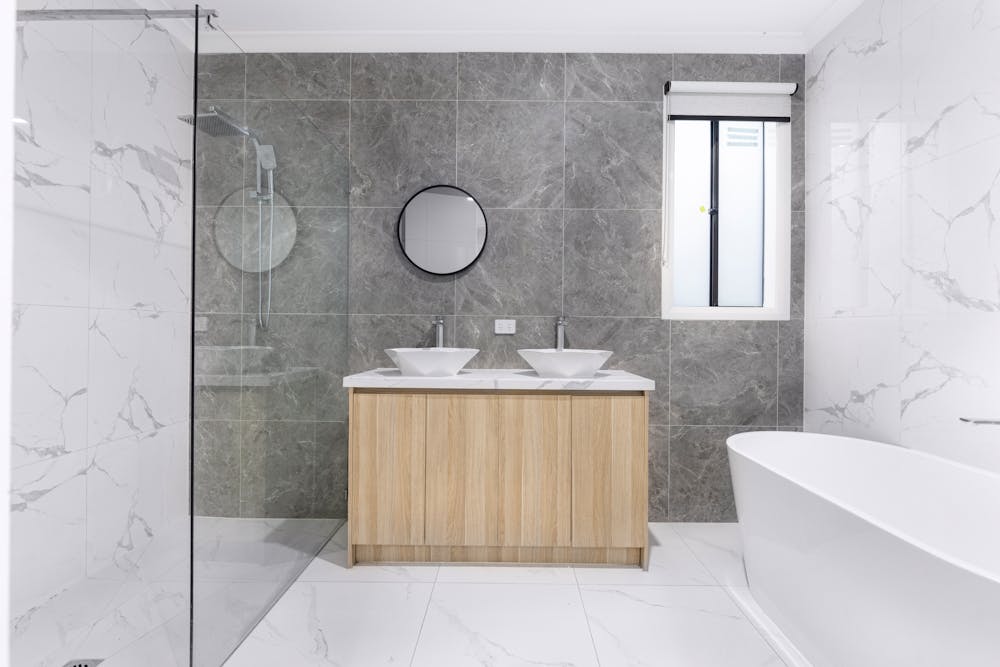 a minimalist style bathroom