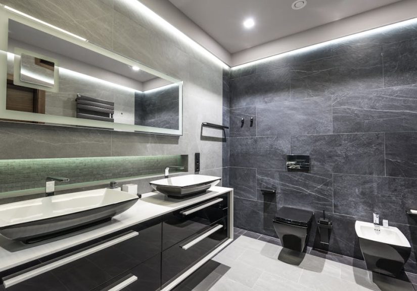 a luxury modern bathroom